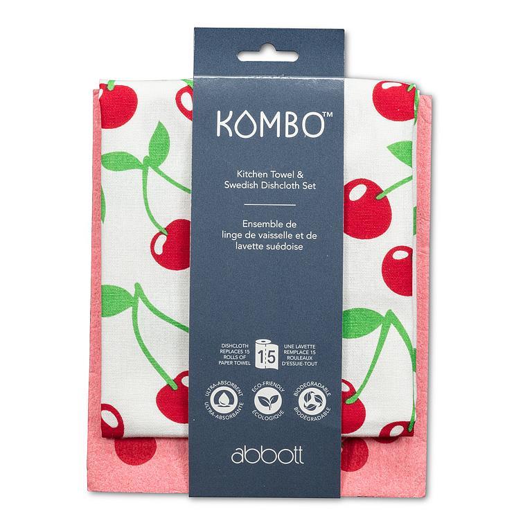 Cherries Dishcloth & Kitchen Towel Set