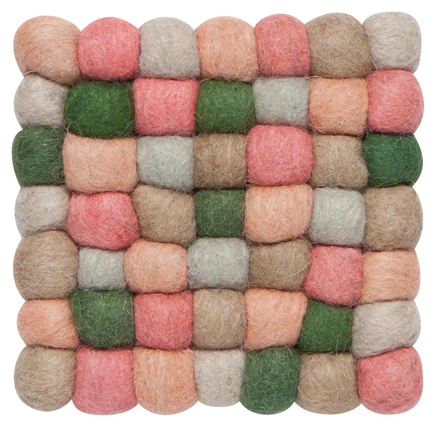 Recycled Wool Felt Dot Trivet in Nectar