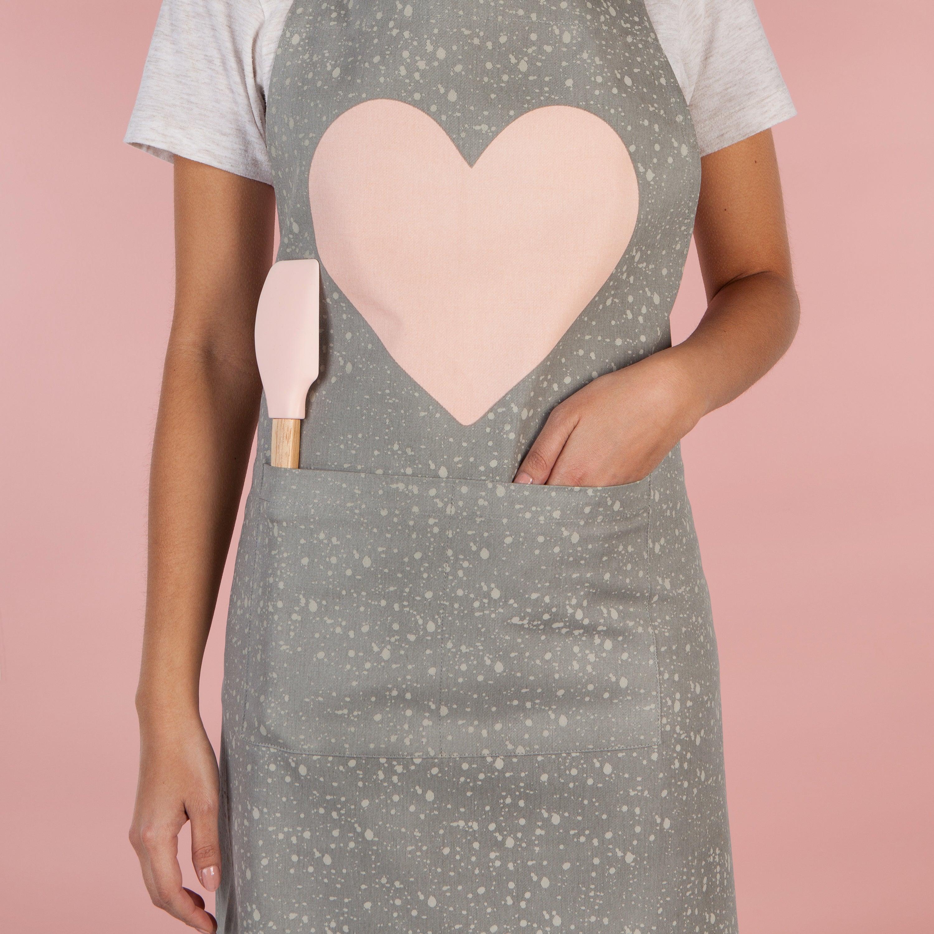 Heart Print Apron