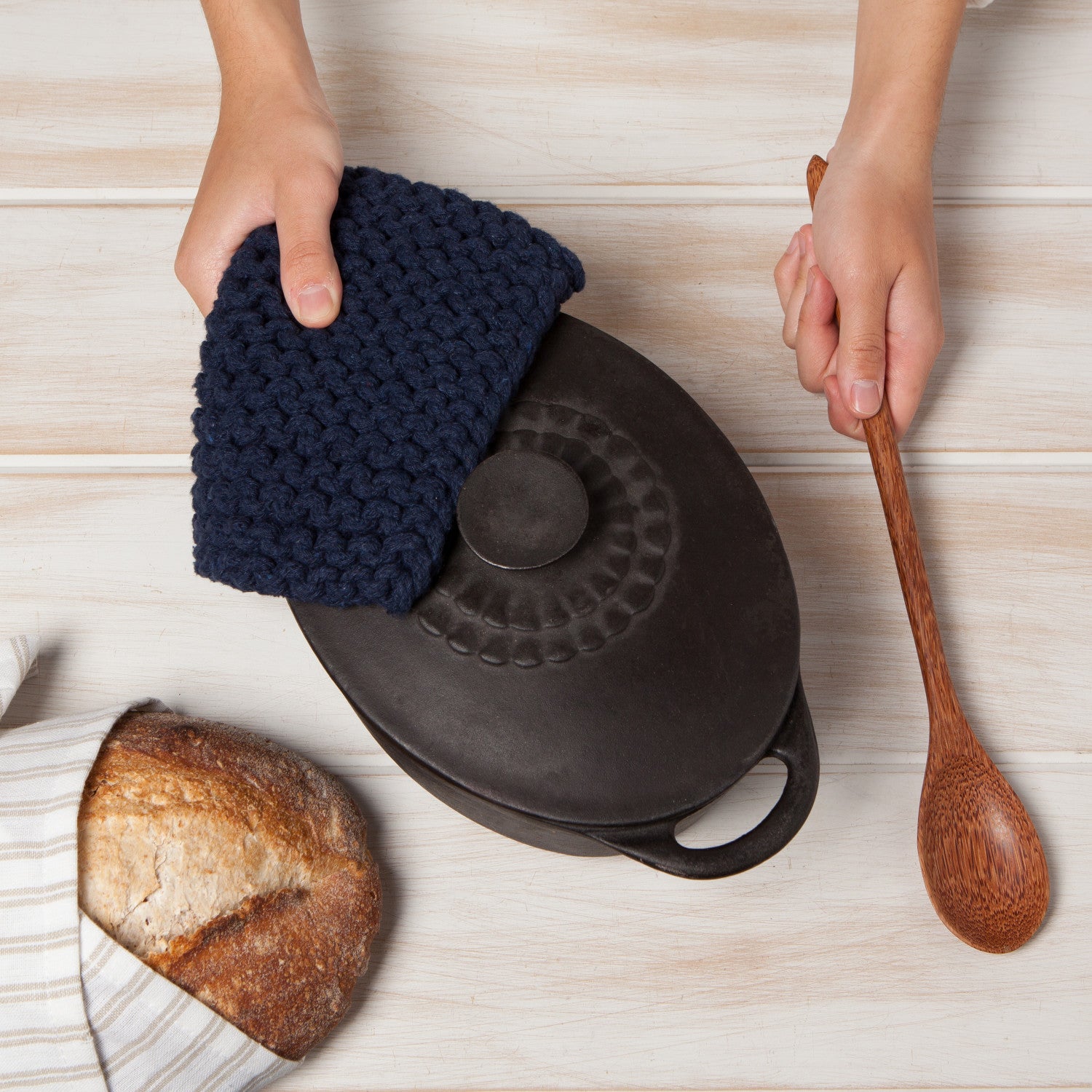 Midnight Blue Knit Trivet