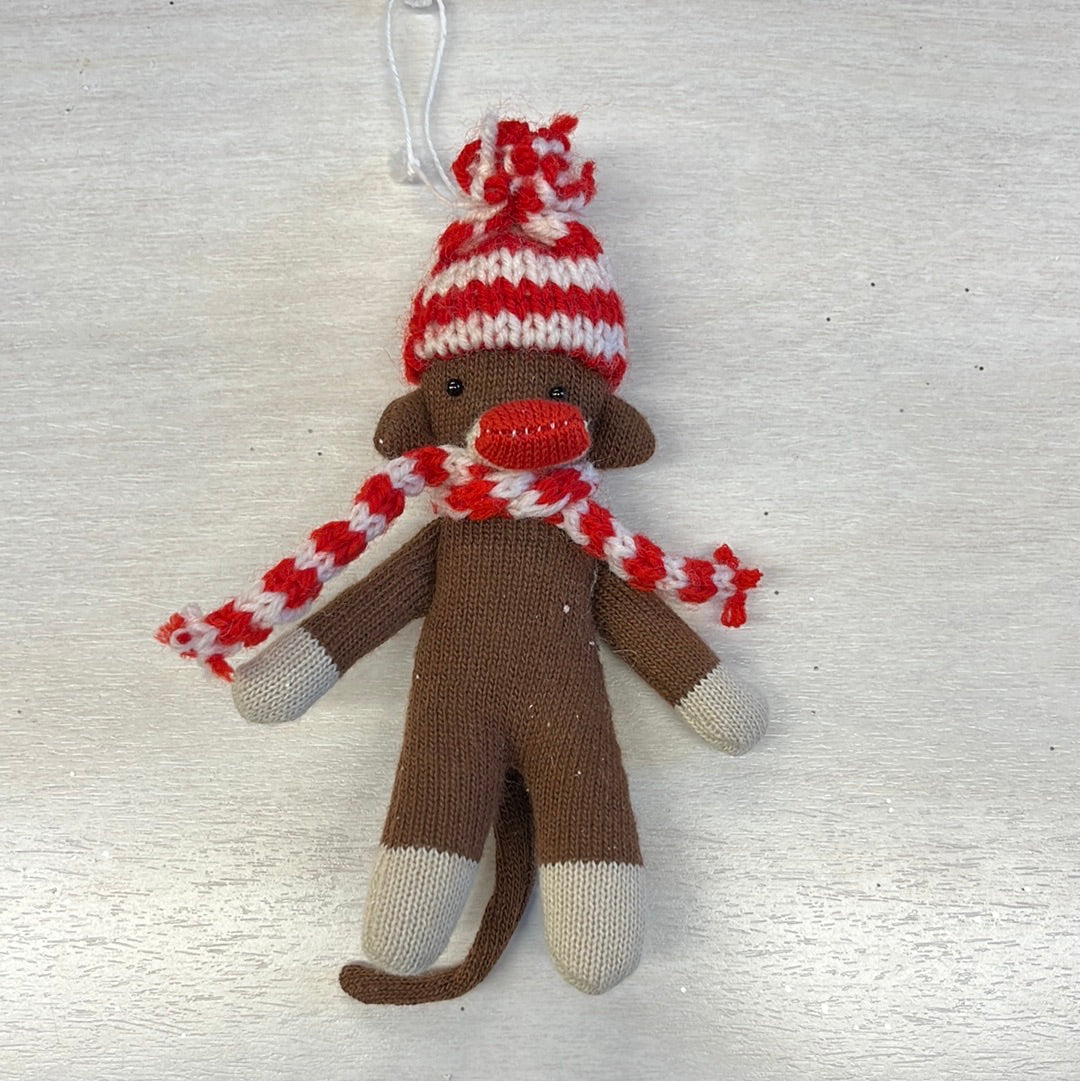 Sock Monkey Ornament