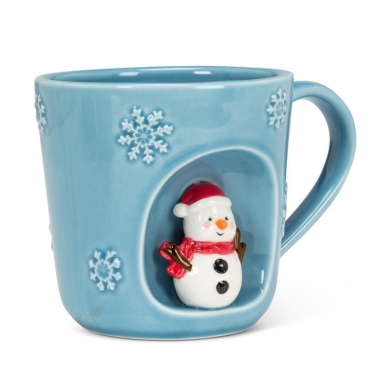 Snowflake Mug with Snowman