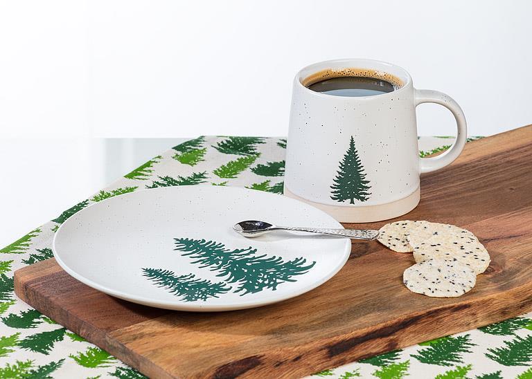 Small Plate with Trees