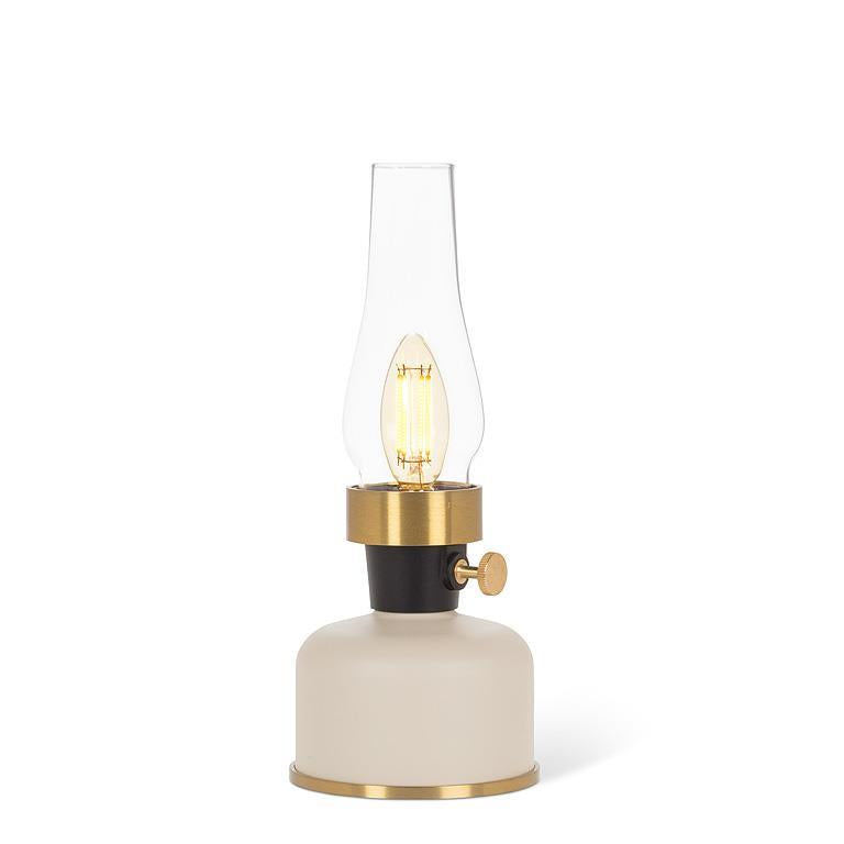 Small Lantern LED Lamp with Chimney, Ivory