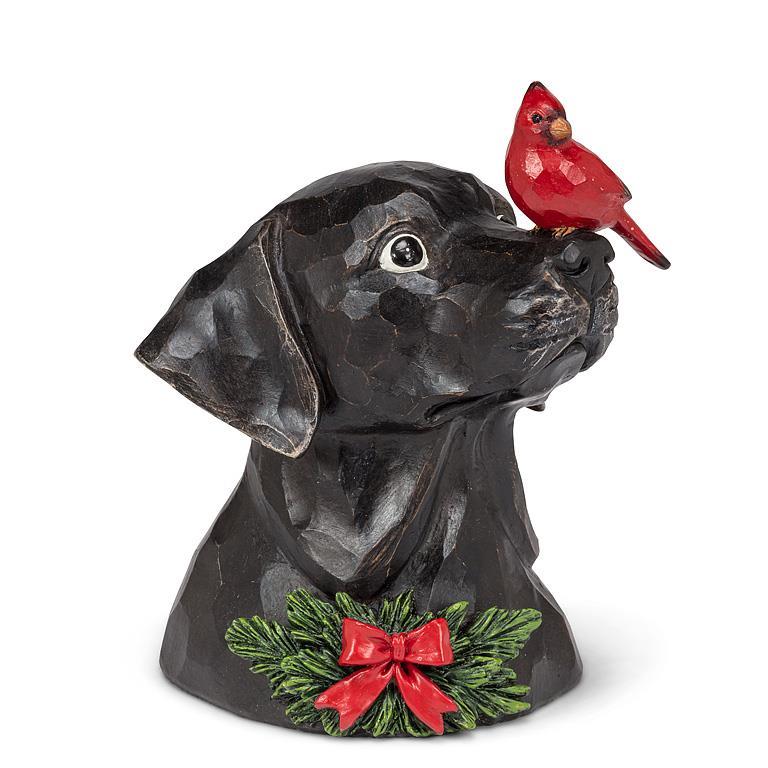 Labrador Head with Hat & Cardinal