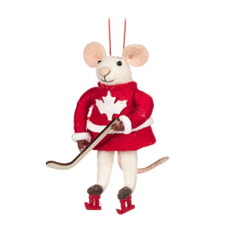 Canada Hockey Mouse Ornament