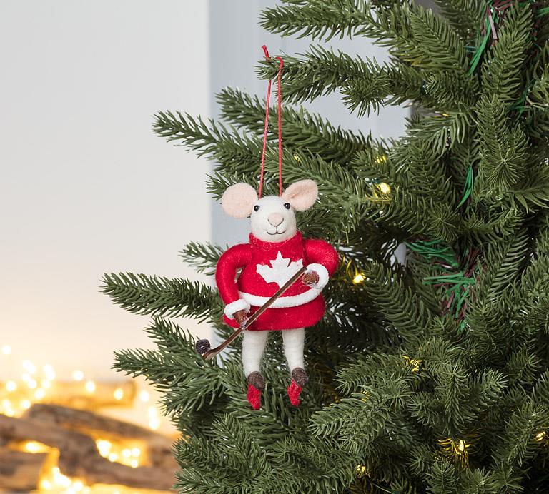 Canada Hockey Mouse Ornament