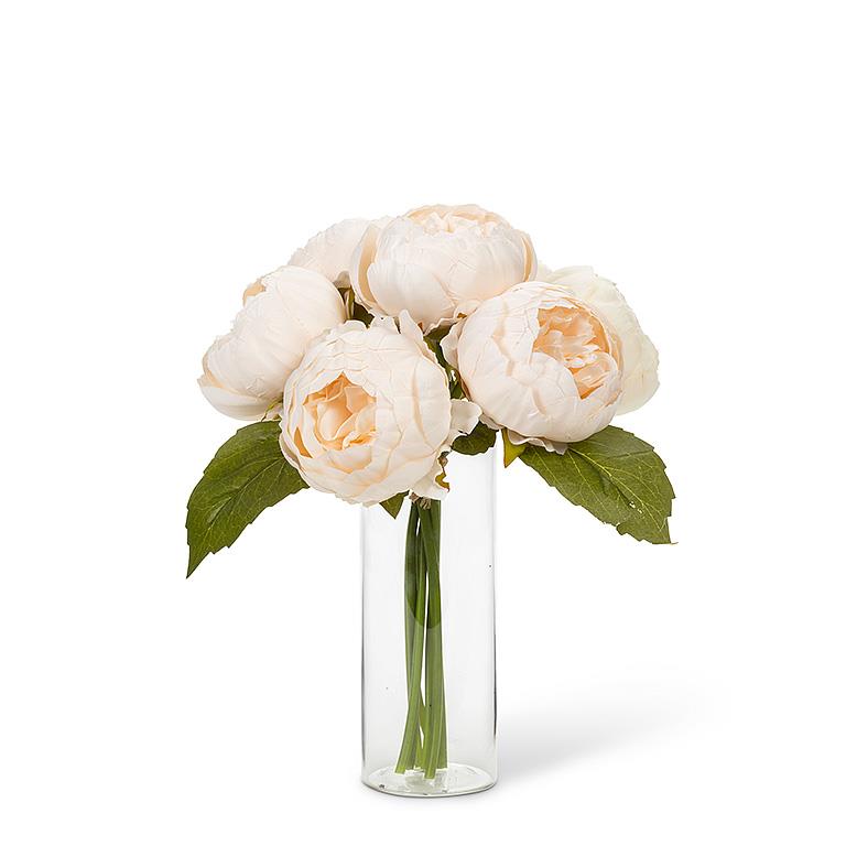 Full Peony Bouquet in Ivory