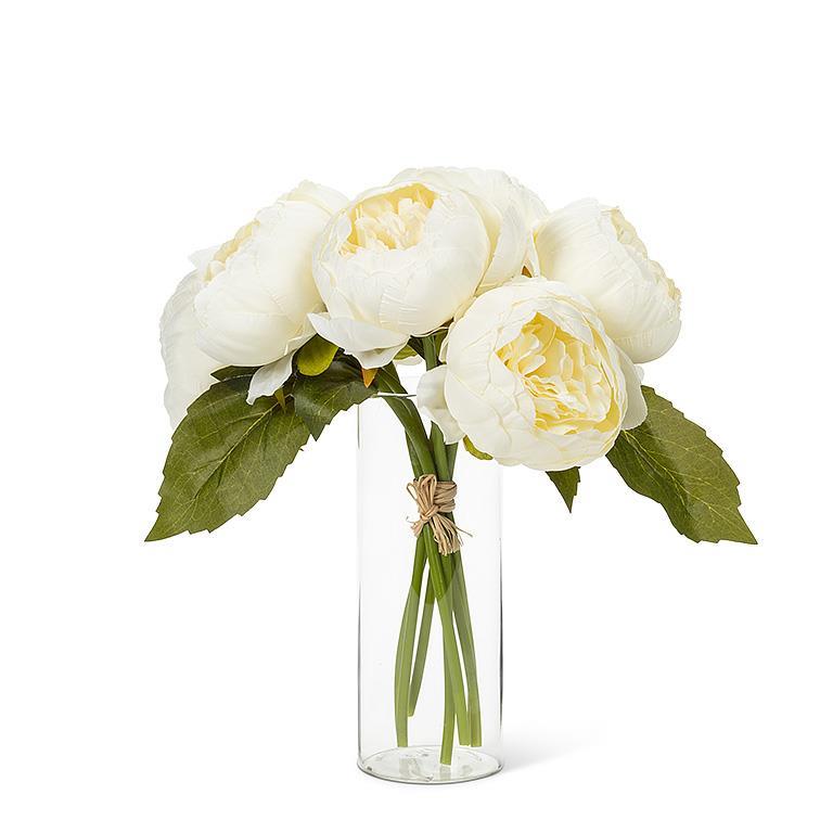 Full Peony Bouquet in White