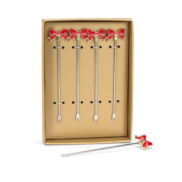 Red Bow Cocktail Pick