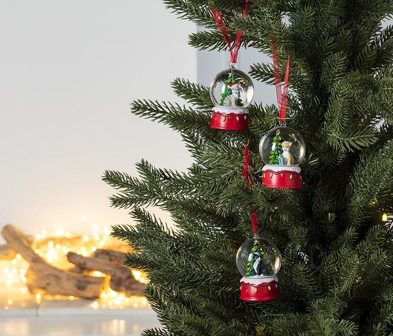 Mini Cat Snow Globe Ornament, Assorted