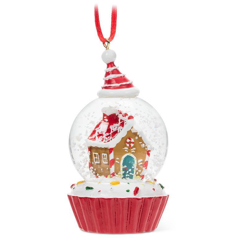Candy House Snow Globe Ornament