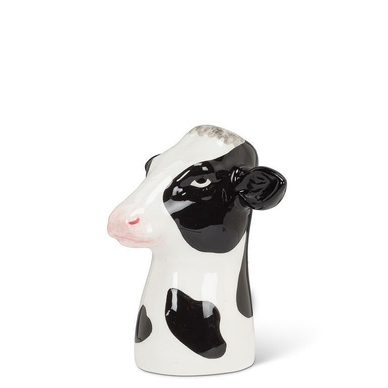 Holstein Cow Head Bud Vase