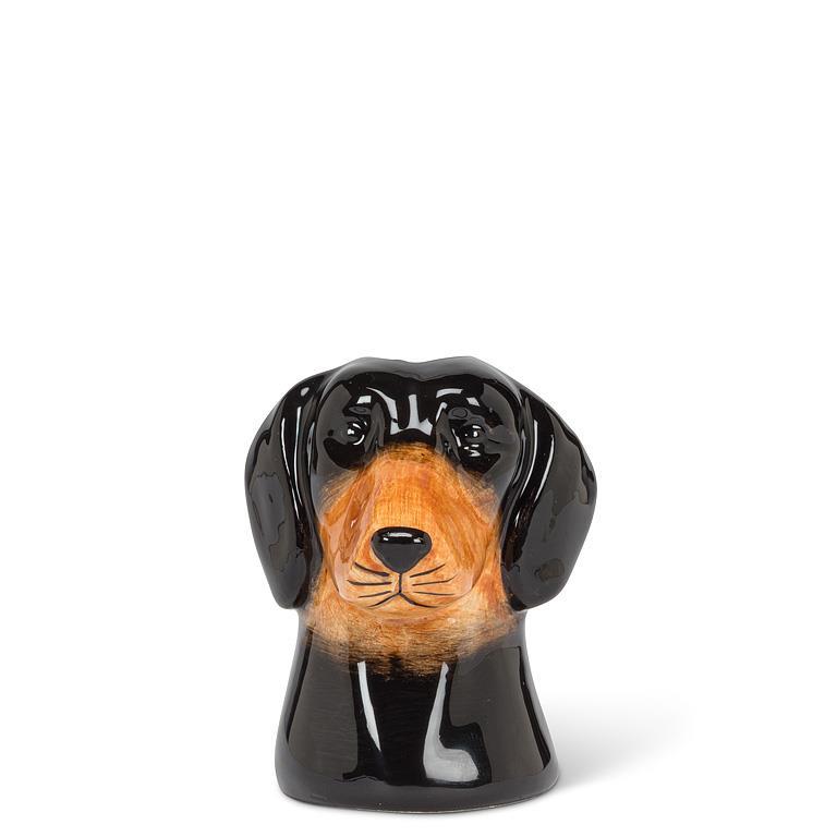 Daschund Head Bud Vase