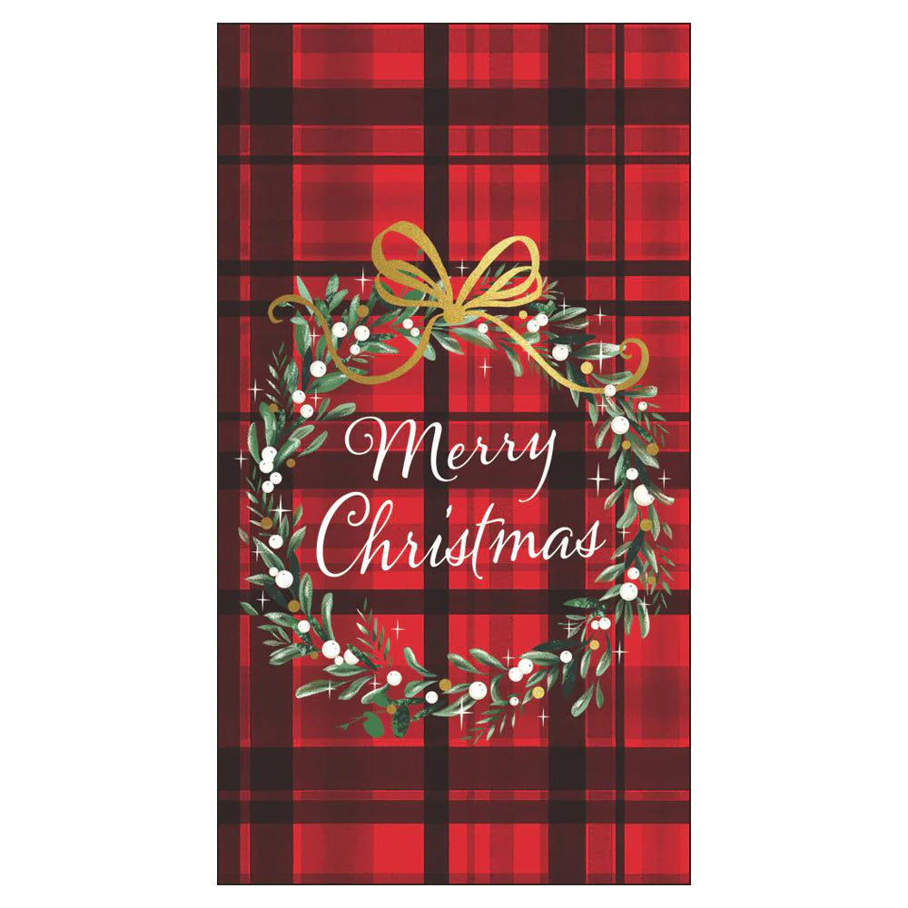 Christmas Plaid Guest Towel