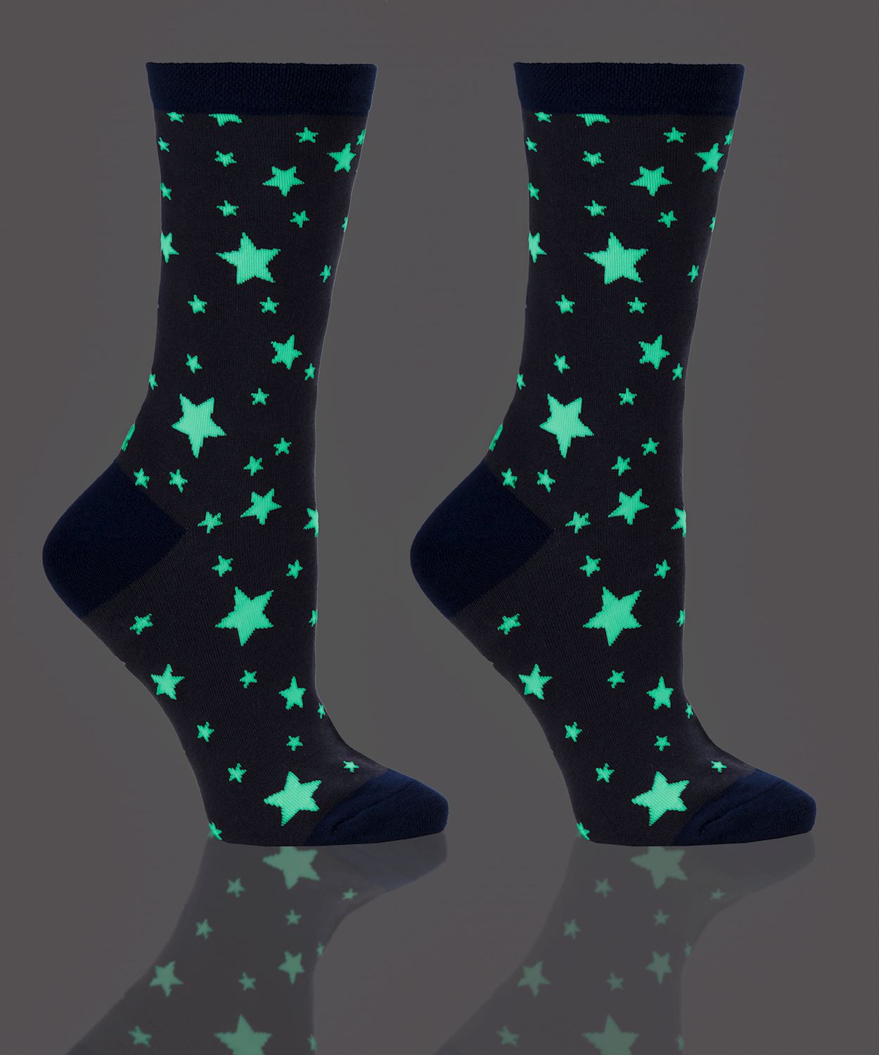 Stars Glow In The Dark Socks, Crew Socks