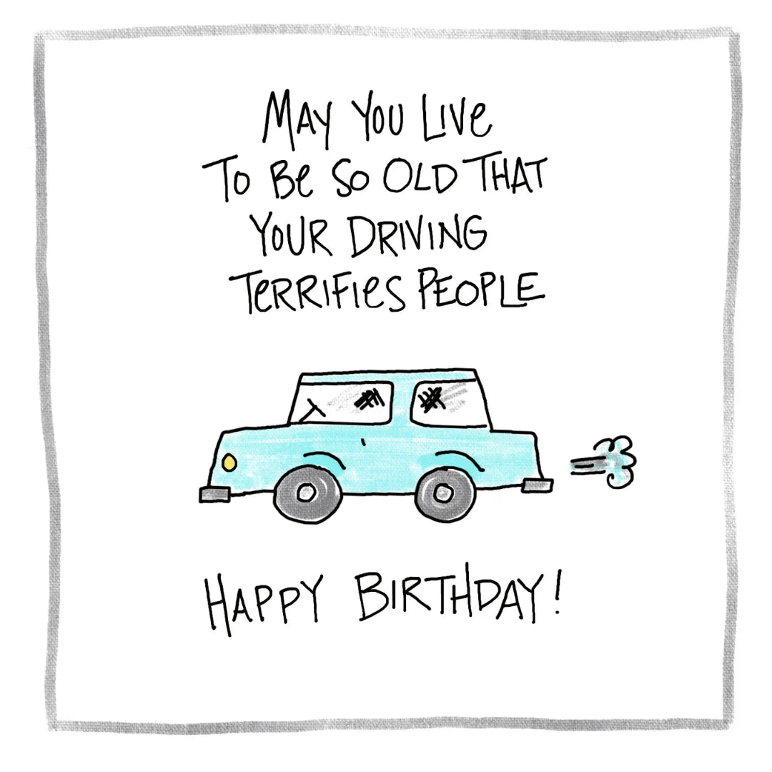 Driving Terrifies People, Greeting Card