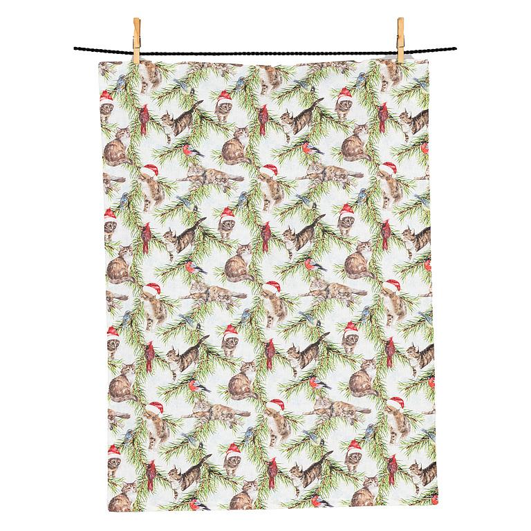 Christmas Cats Tea Towel