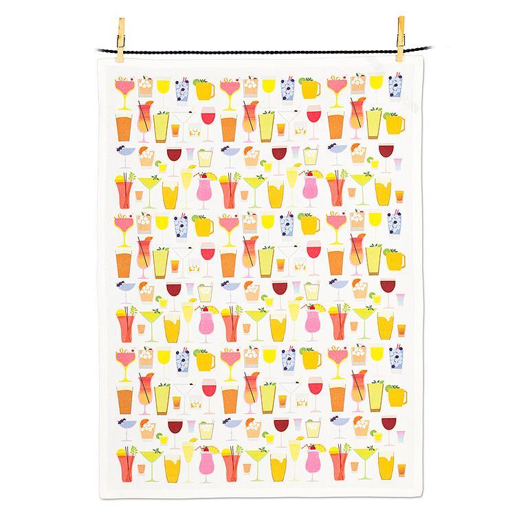 Colorful Cocktails Tea Towel
