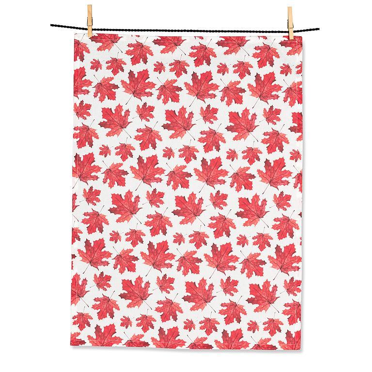 Allover Maple Leaves Tea Towel