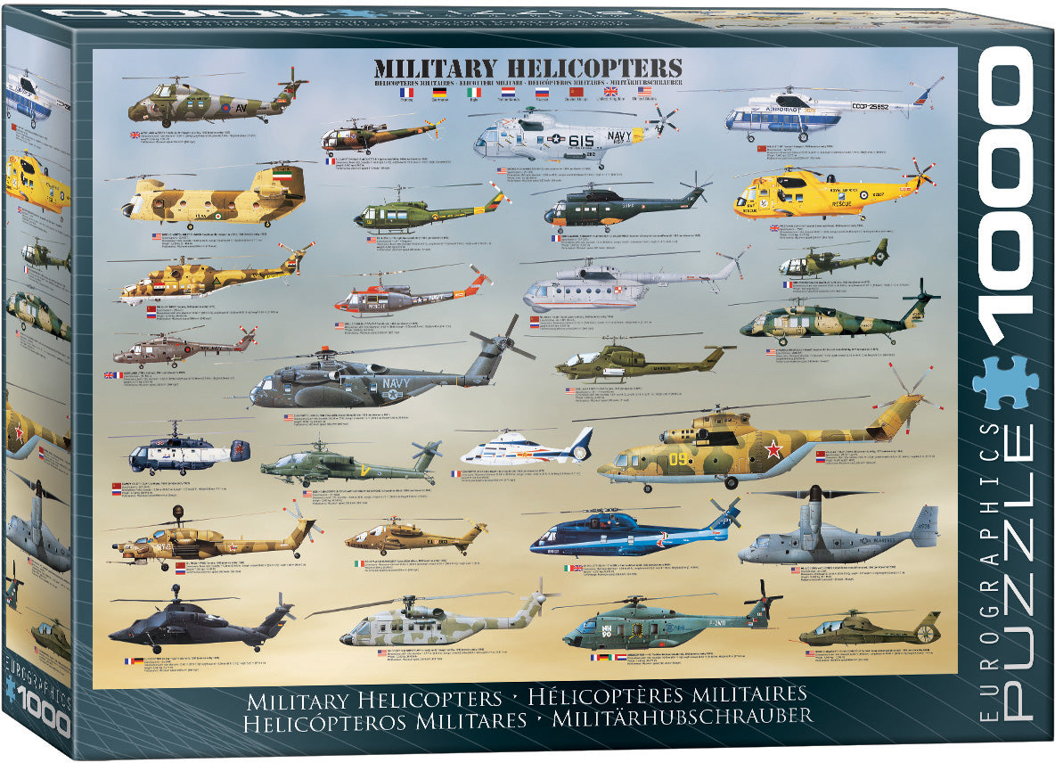 Military Helicopters, 1000 Piece Puzzle
