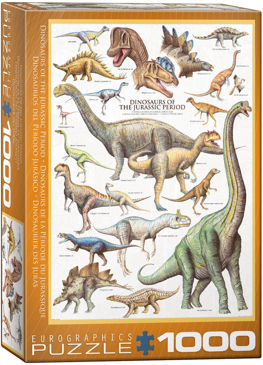 Dinosaurs of the Jurassic Period, 1000 Piece Puzzle