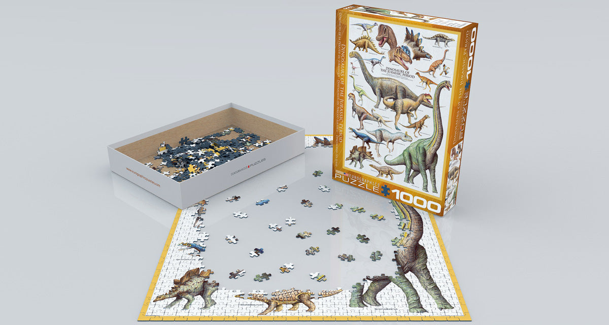 Dinosaurs of the Jurassic Period, 1000 Piece Puzzle