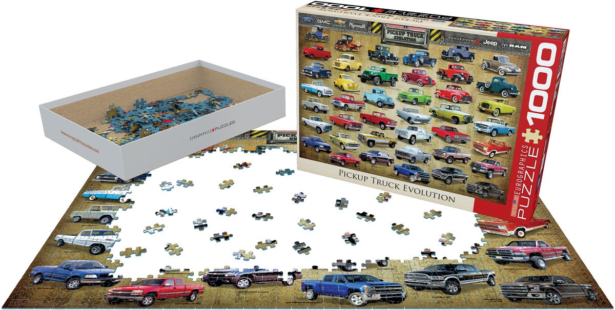 Pickup Truck Evolution, 1000 Piece Puzzle
