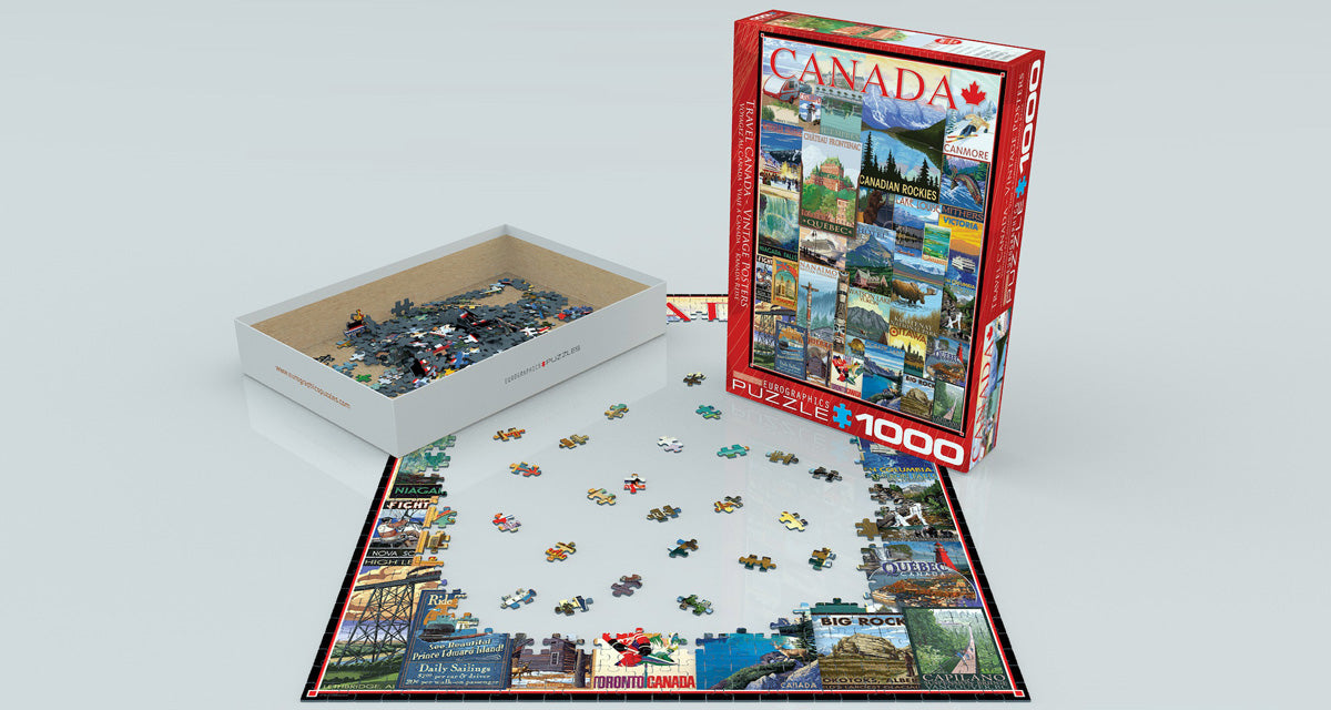 Travel Canada Vintage Posters, 1000 Piece Puzzle