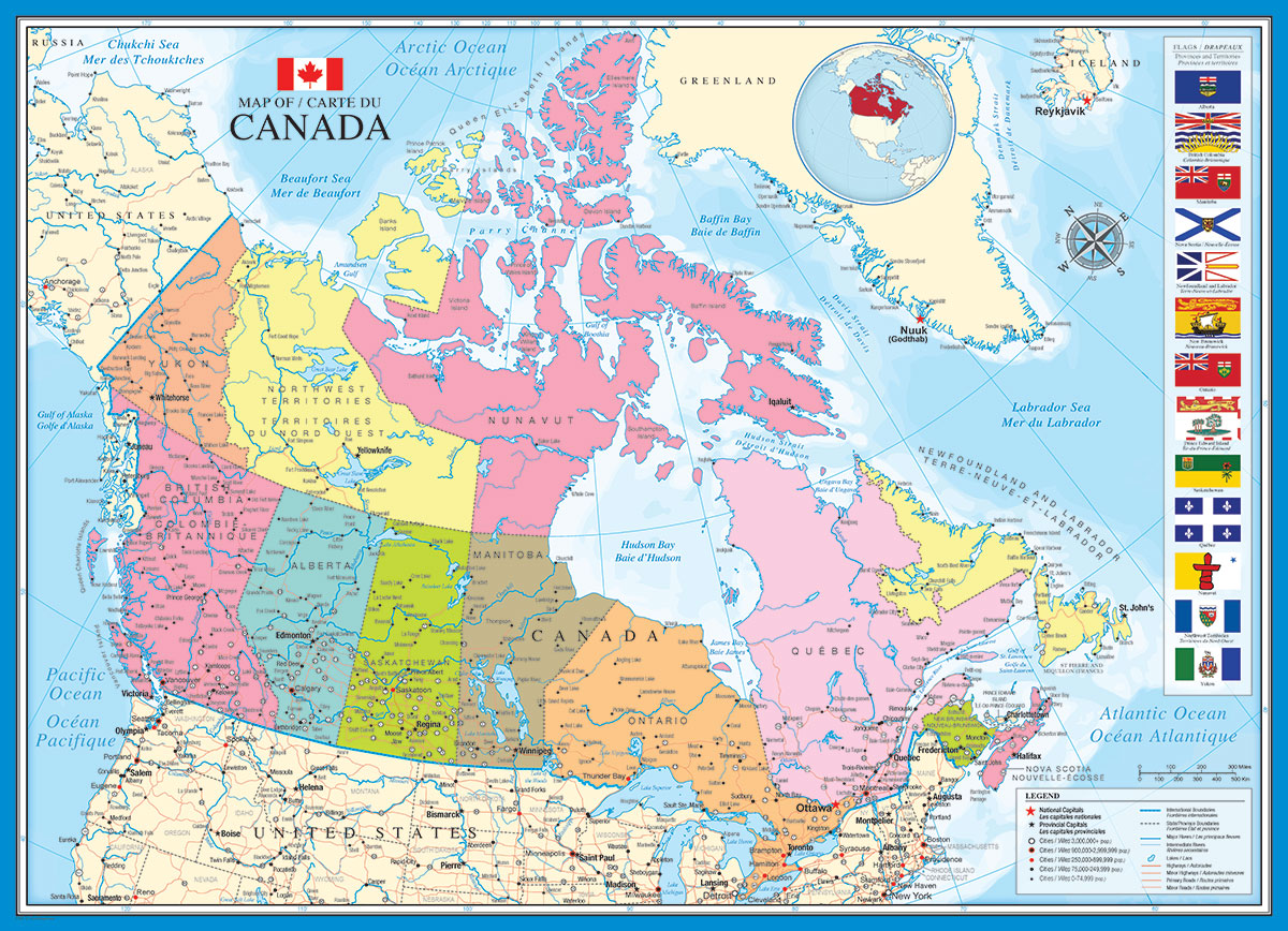 Map Of Canada, 1000 Piece Puzzle