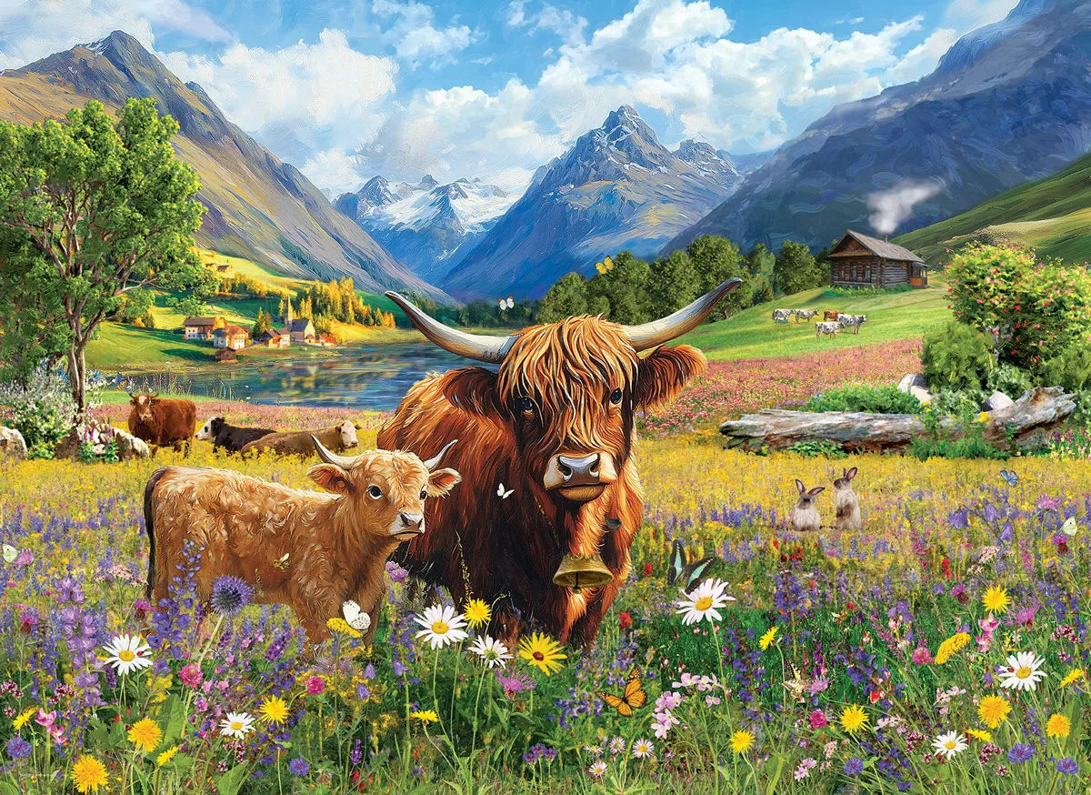 Highland Cows, 1000 Piece Puzzle