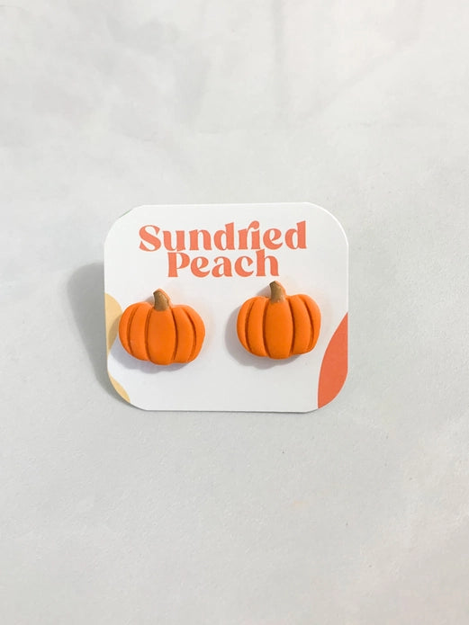 Pumpkin Stud Earrings