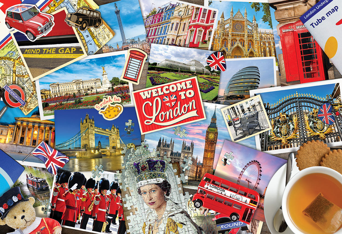 London Bus Tin, 550 Piece Puzzle