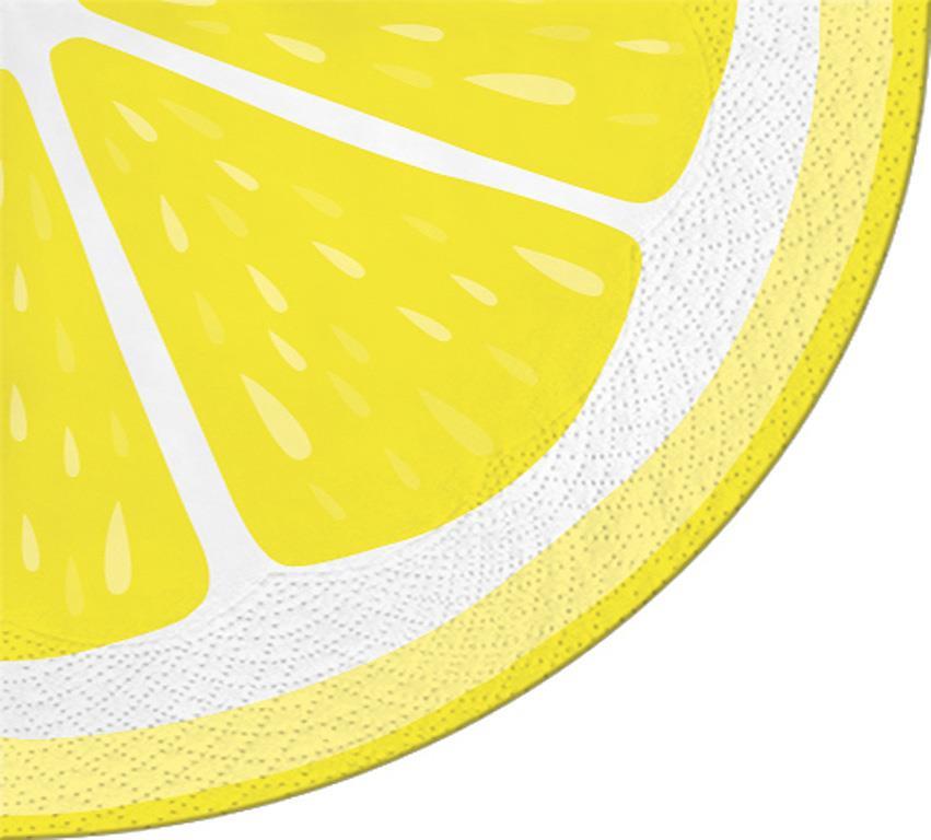 Lemon Lunch Napkins, Round