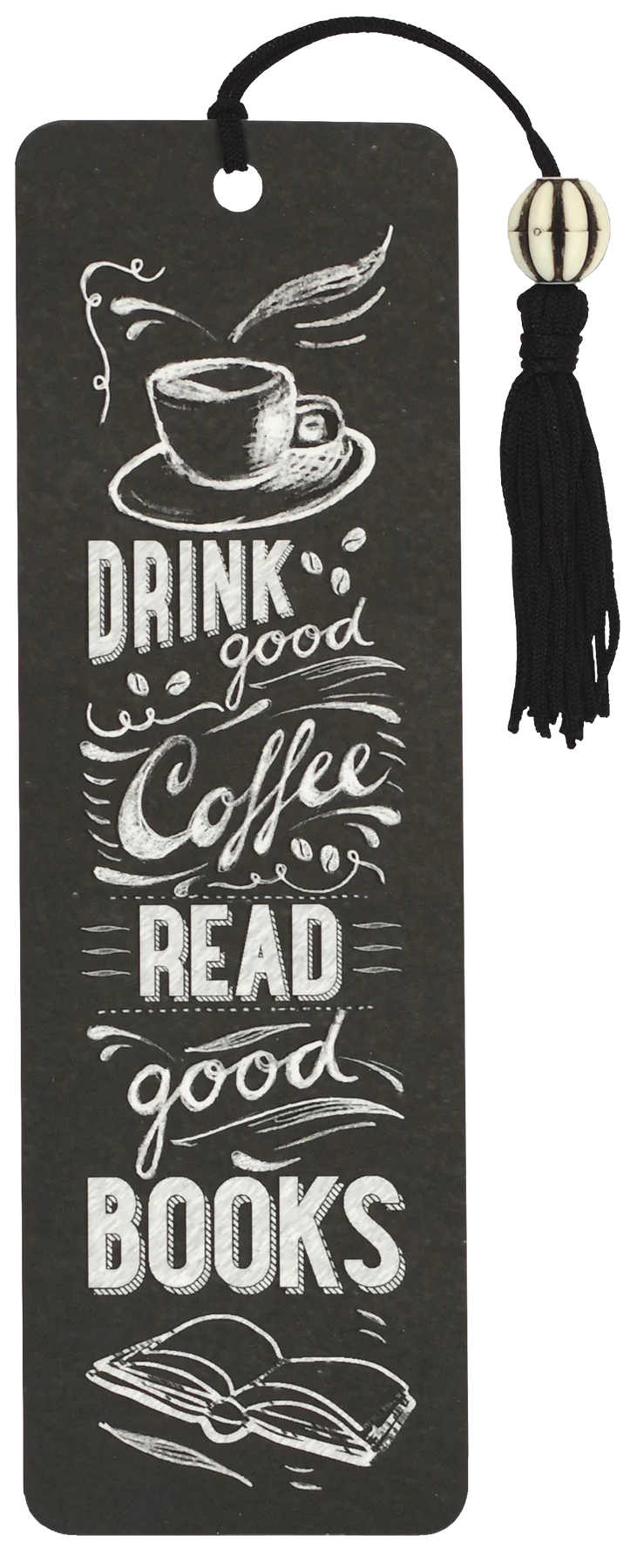 Coffee & Books Beaded Bookmark