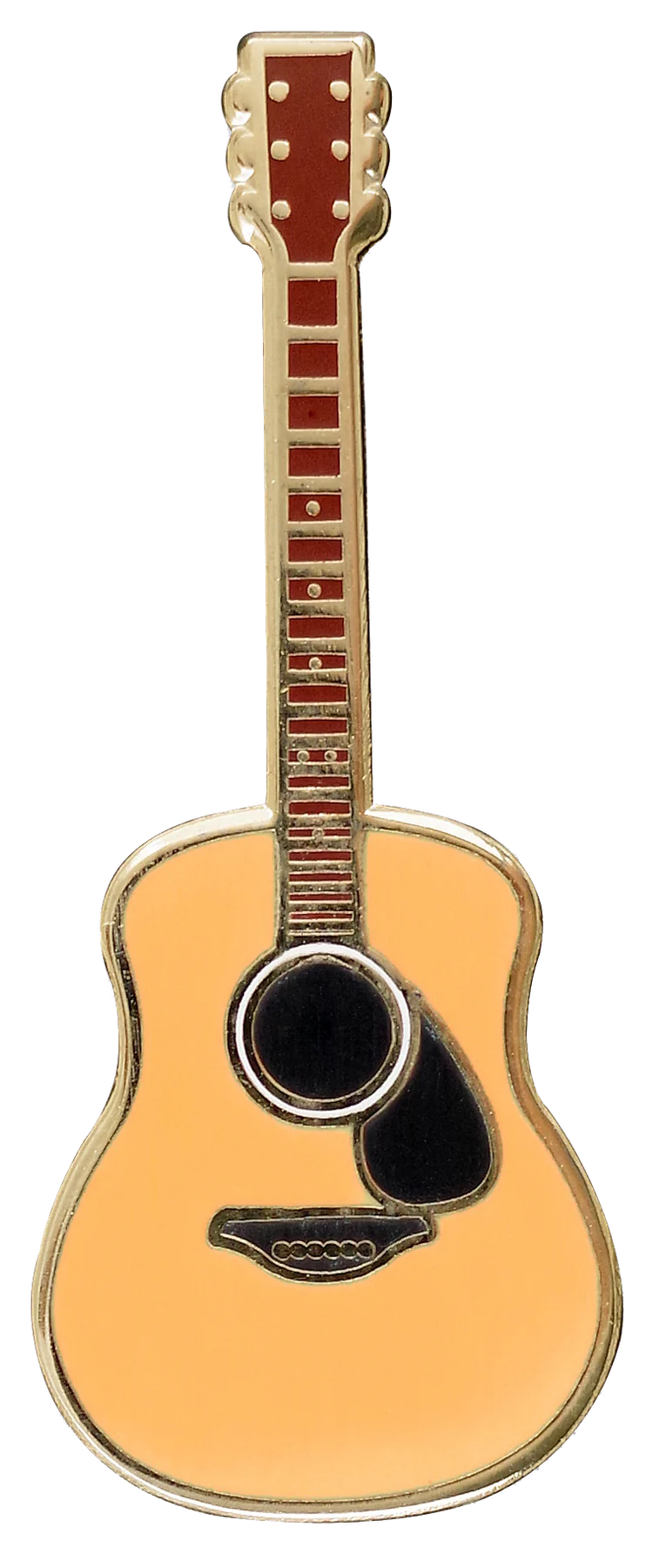 Beige acoustic guitar pin
