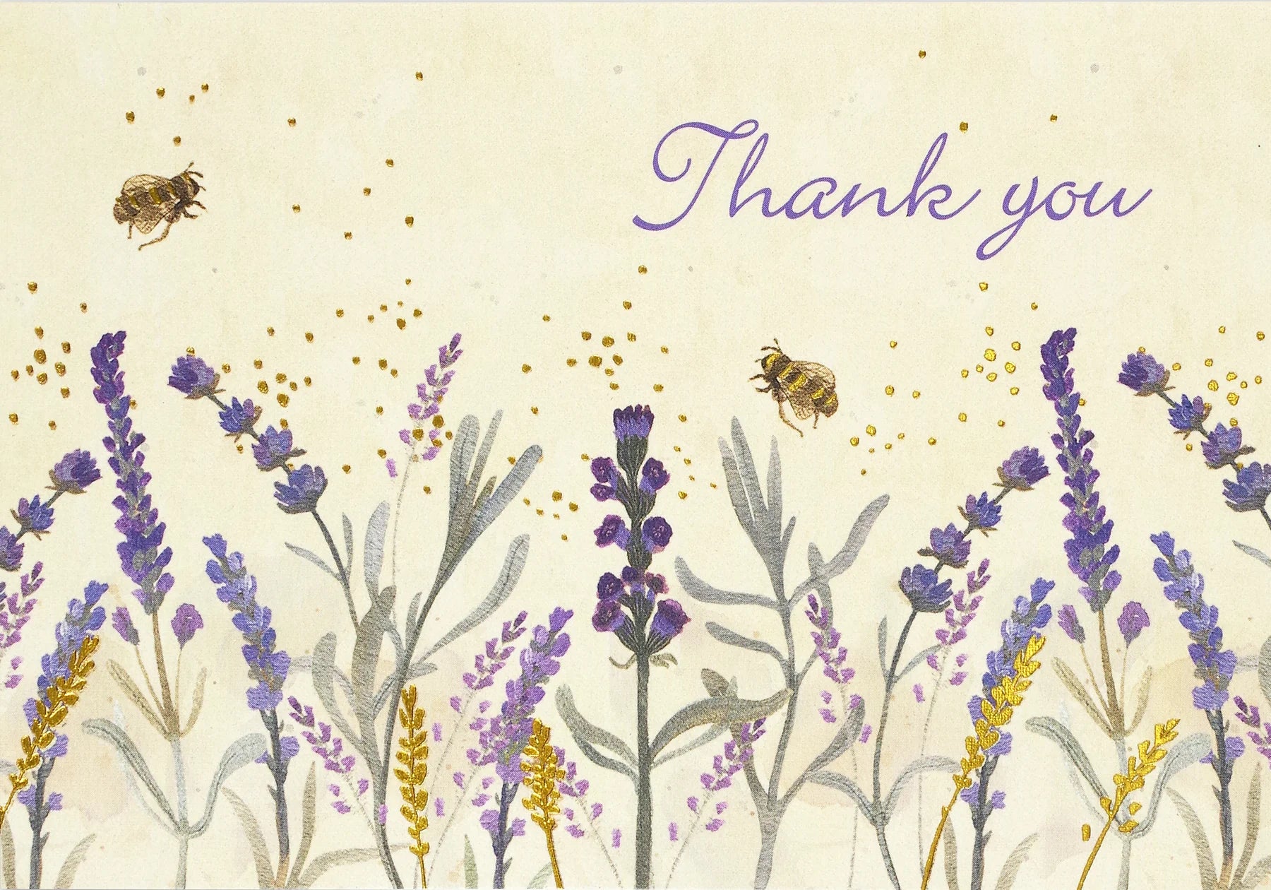 Lavender & Honey Thank You Note Cards