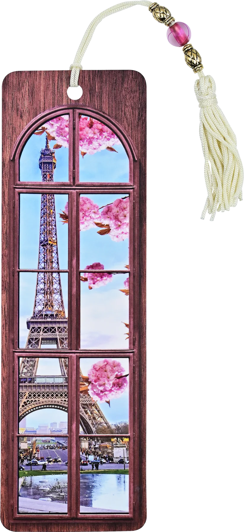 Springtime in Paris Beaded Bookmark