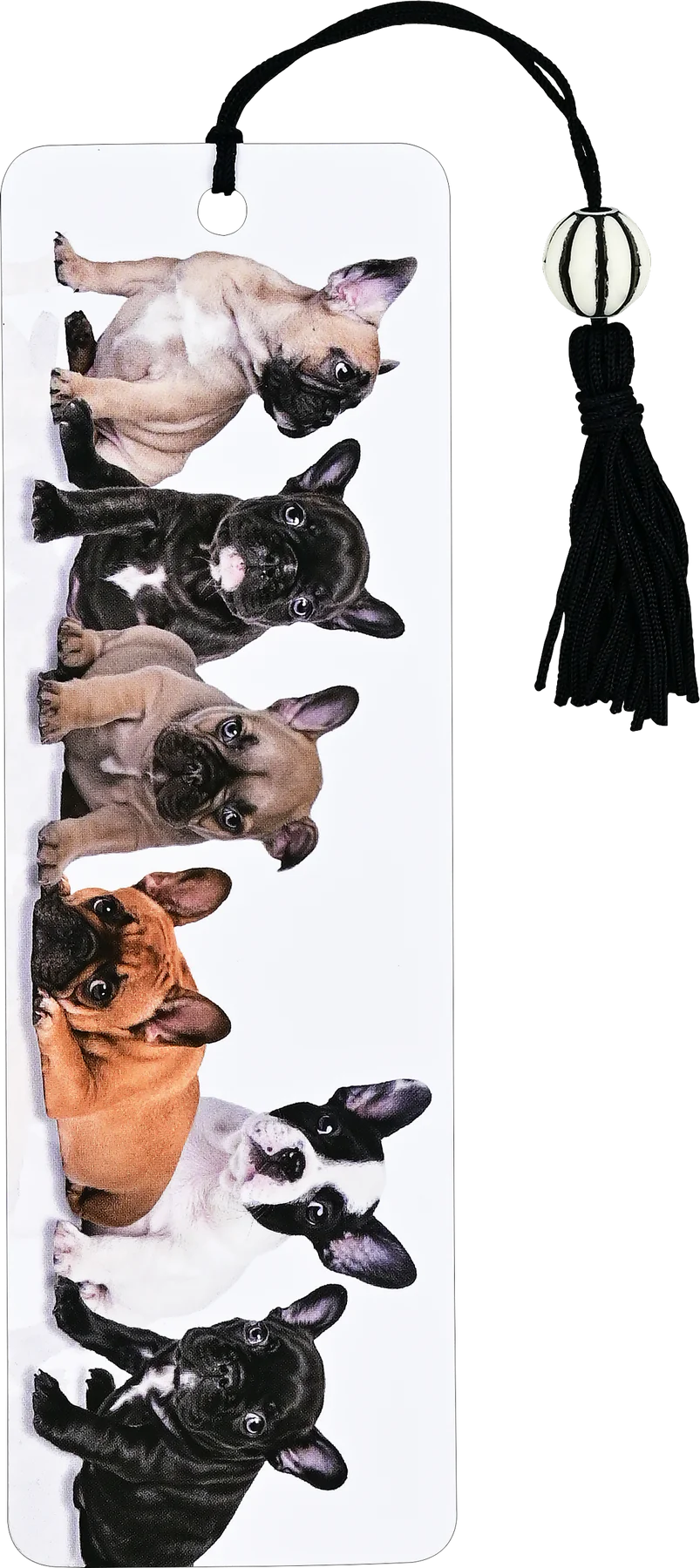French Bulldog Pups Beaded Bookmark
