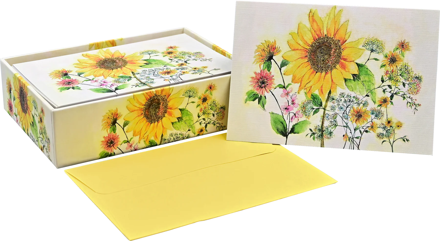 Watercolor Sunflower Note Cards