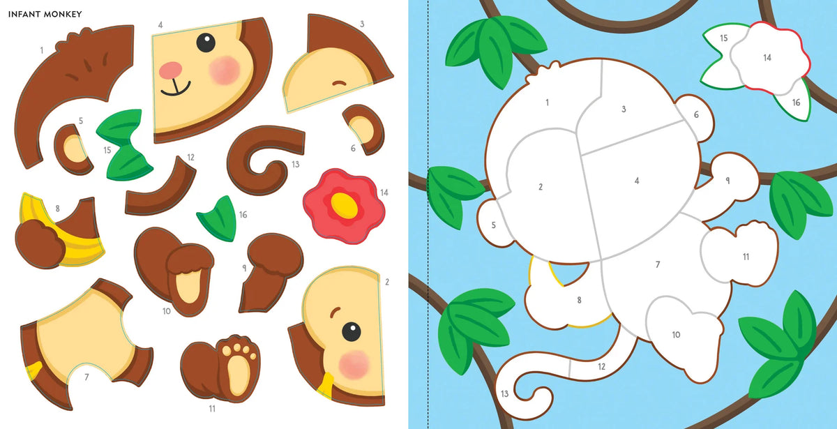 My First Colour-by-Sticker Book, Baby Animals