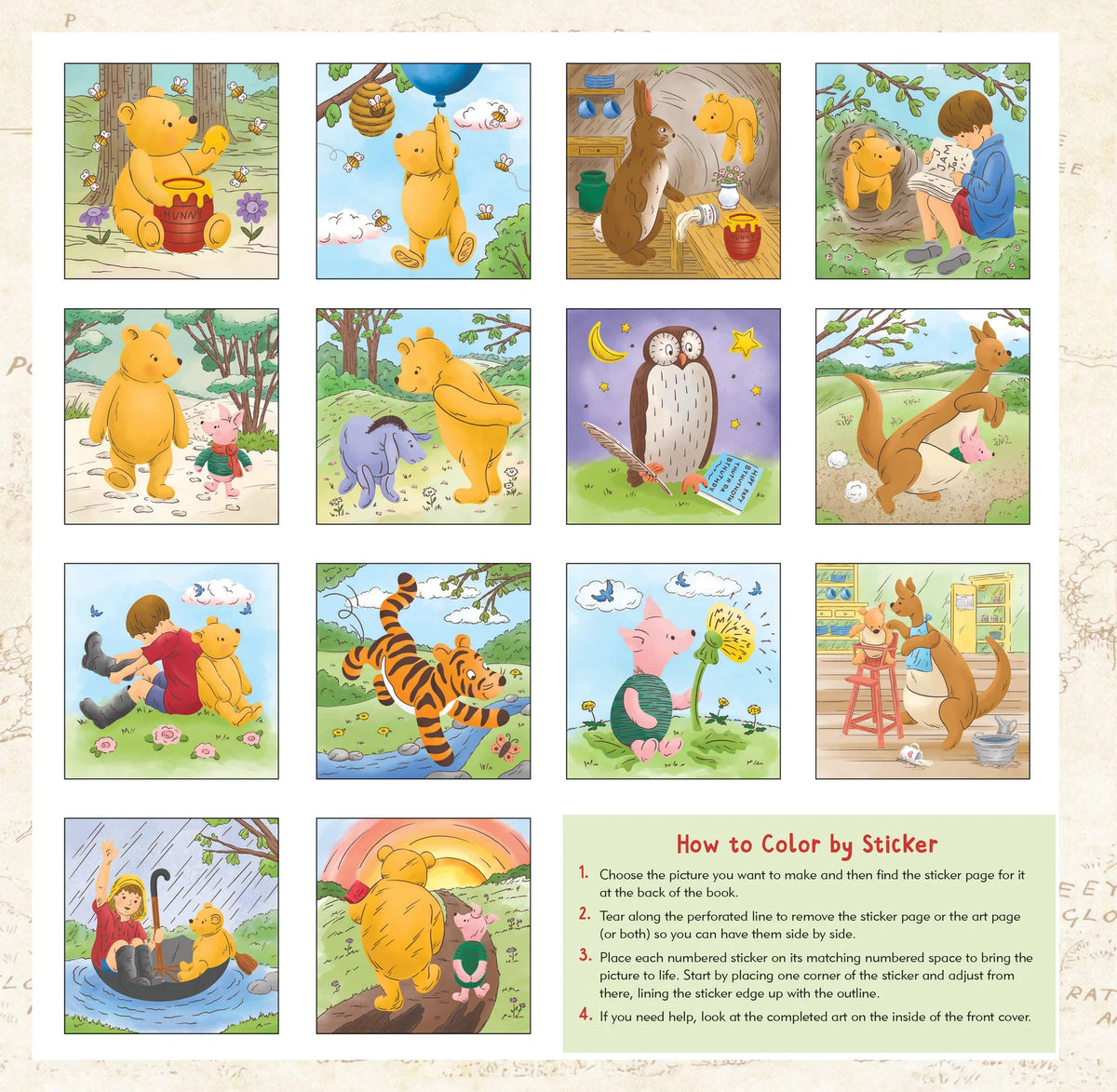 My First Colour-by-Sticker Book, Winnie The Pooh