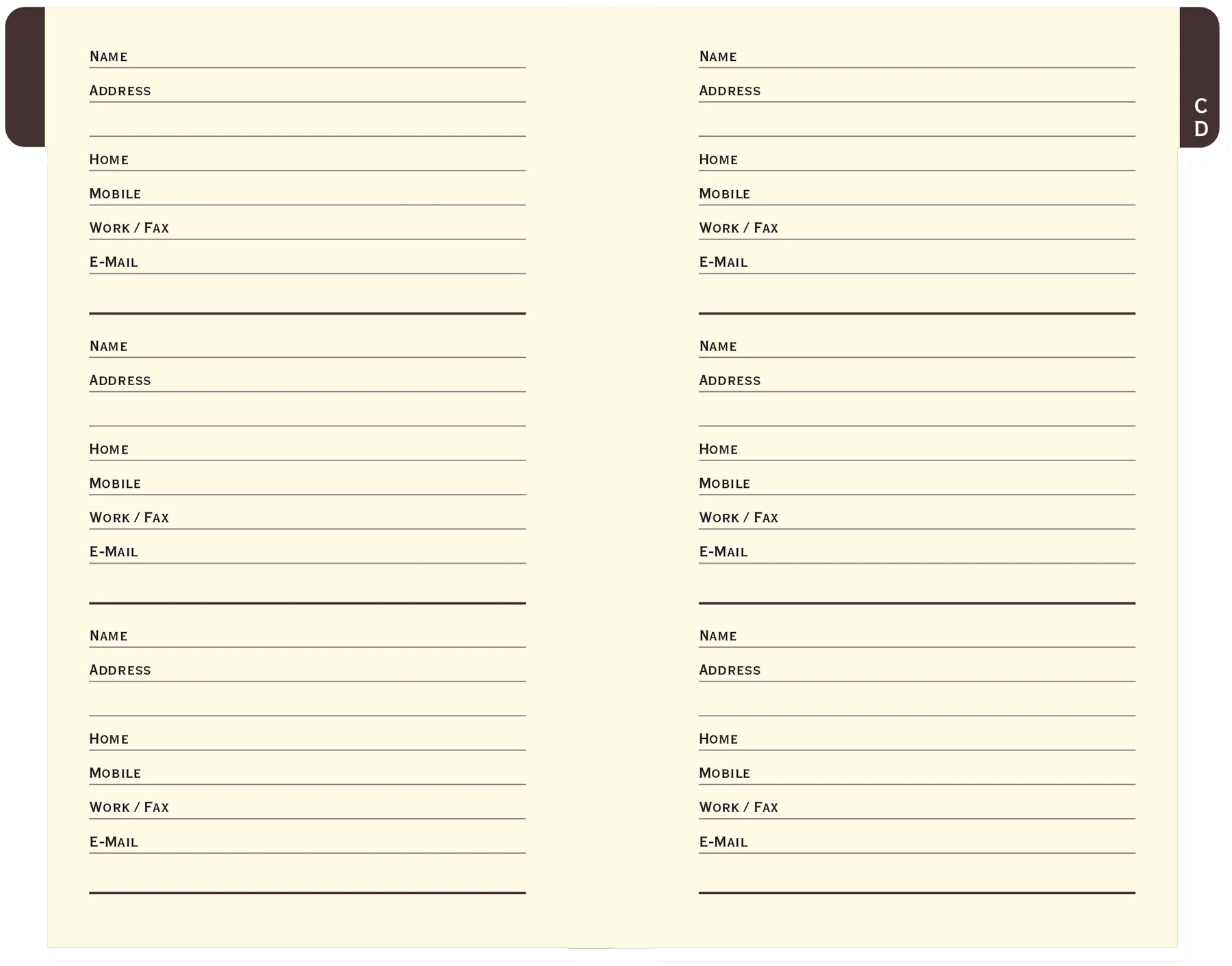 Butterflies Small Address Book