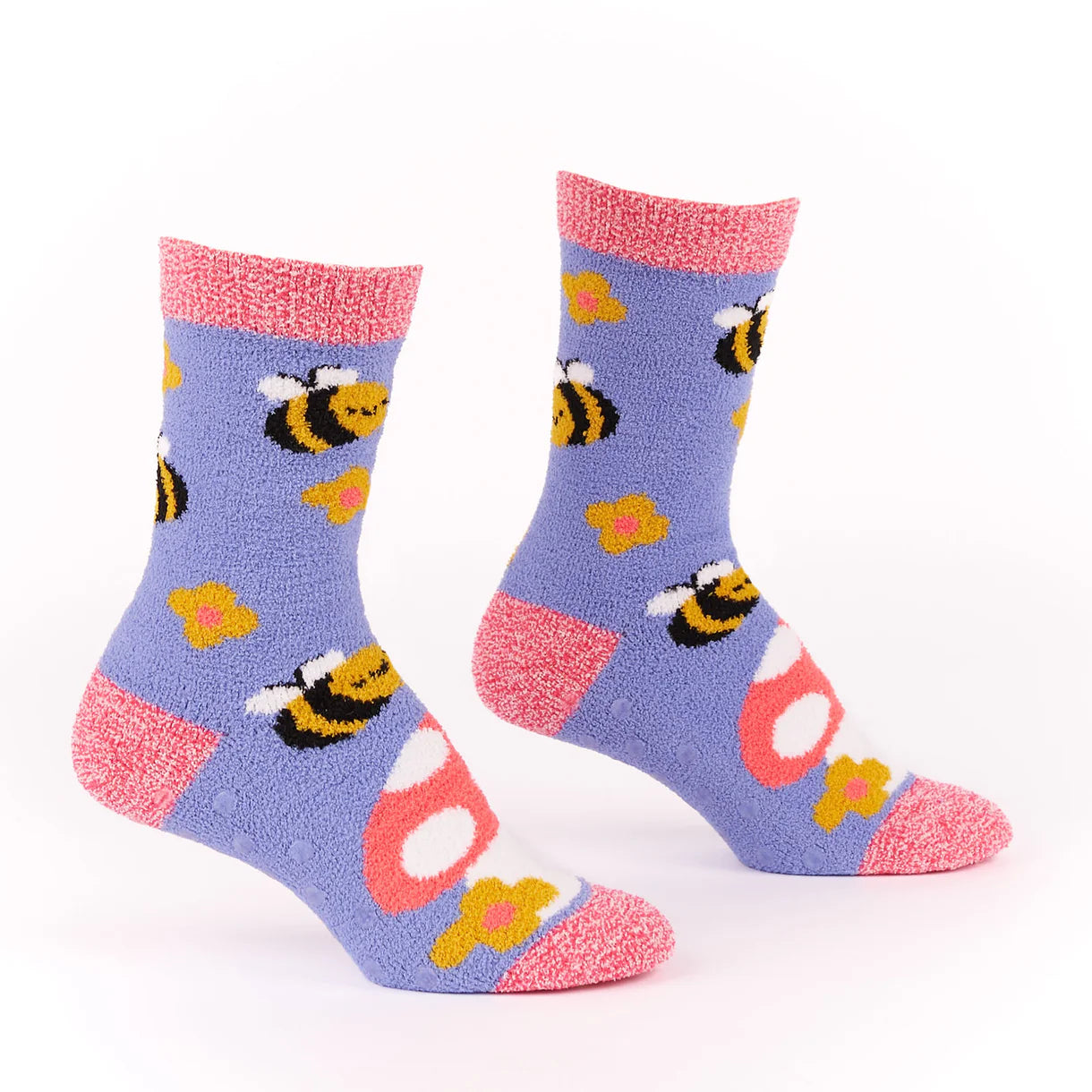 Bee Cozy, Slipper Crew Socks
