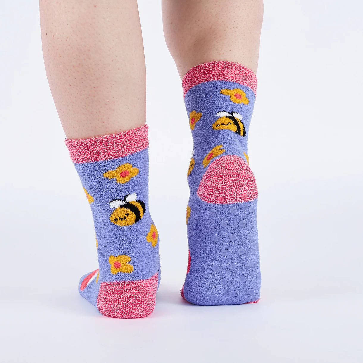 Bee Cozy, Slipper Crew Socks