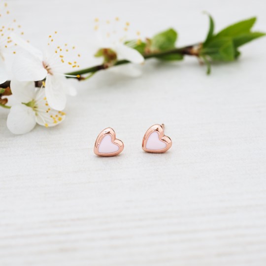 Cherish Stud in Rose Gold/Pink