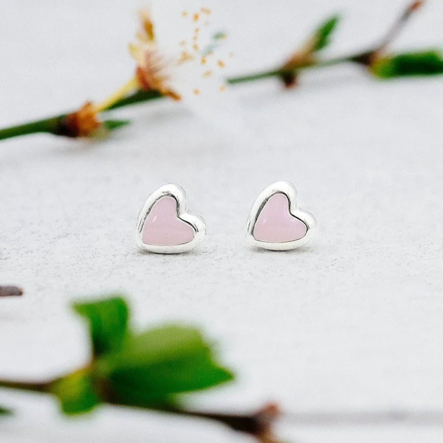 Cherish Stud in Silver/Pink