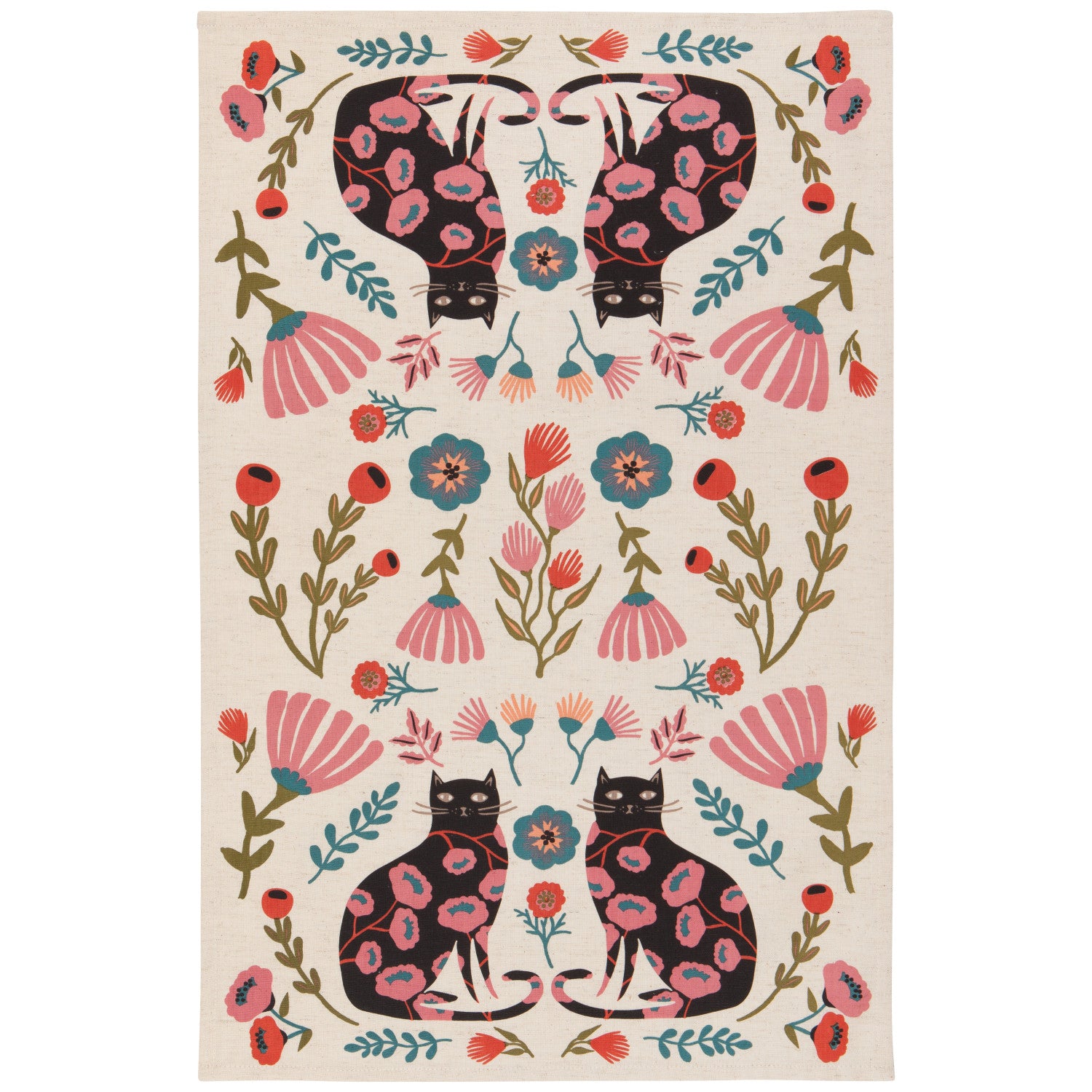 Catbloom Tea Towels, Set of 2