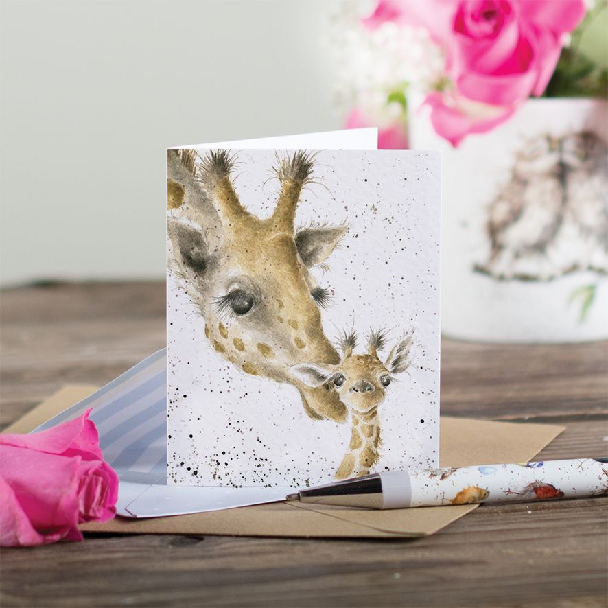 First Kiss Giraffe Enclosure Card