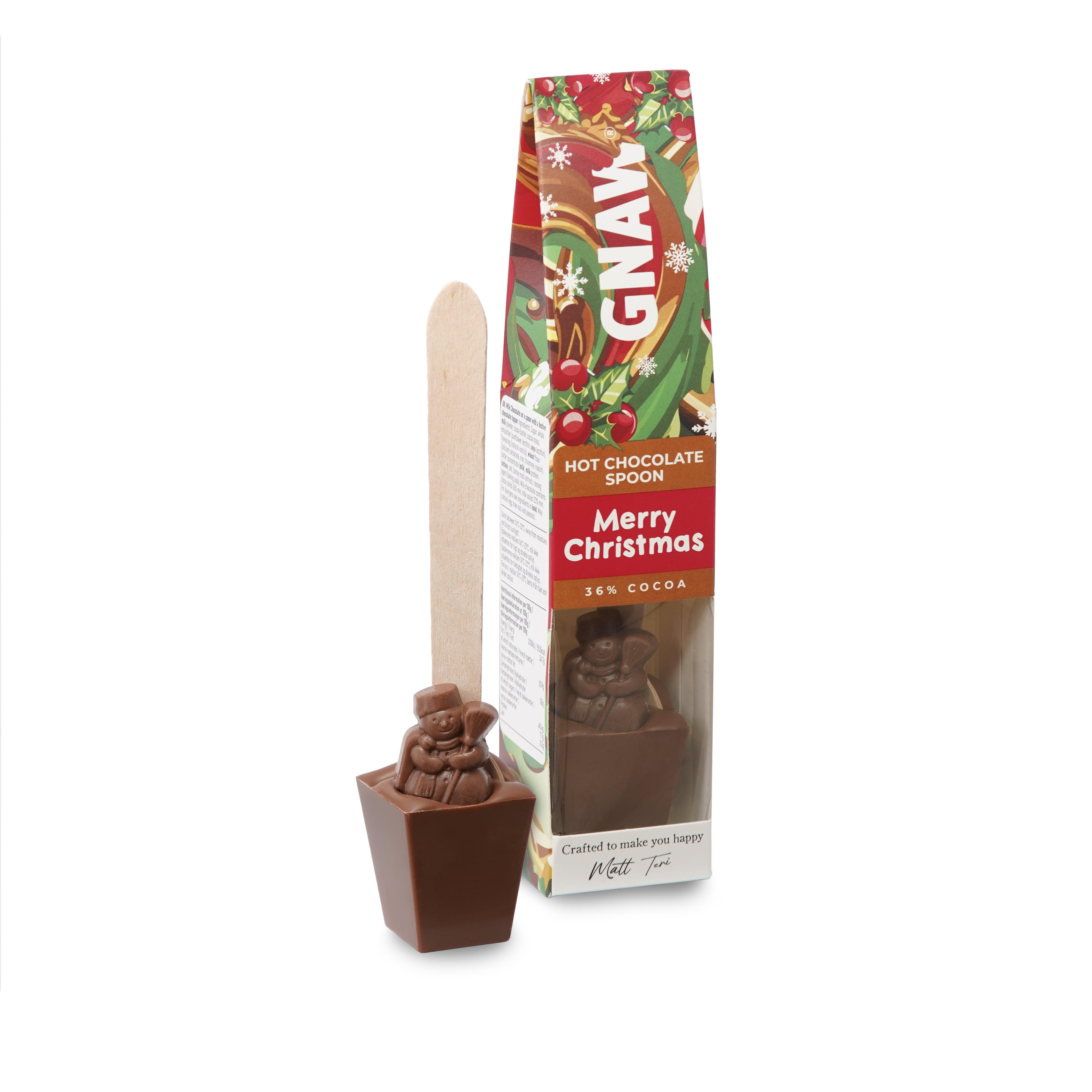 (*15) Gnaw Merry Christmas Milk Chocolate Spoon